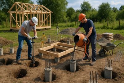 Свайный фундамент своими руками — пошаговая инструкция по стройке