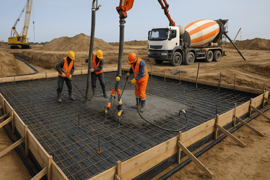 Устройство монолитных ЖБ фундаментов